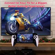 Portable Retro Game Console 5.5 Inch Large Screen, Supports Ten Emulators, Ultra HD Graphics, Perfect Gift For Day, Father's Day, Christmas, Portable Handheld Console - 黑色 - 查看 7