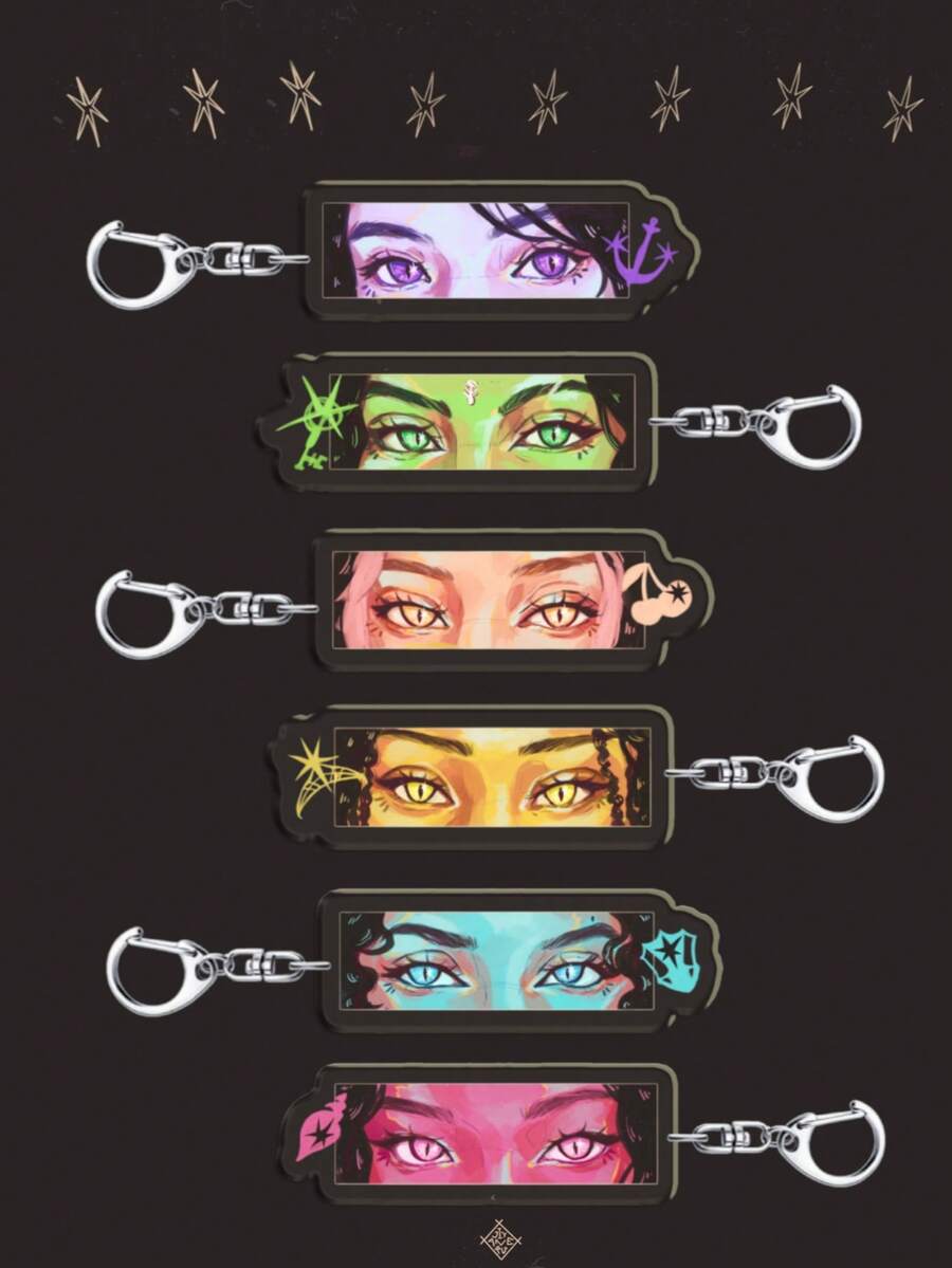 1 Móc khóa hoạt hình bằng acrylic, KATSEYE, phong cách KPOP, nhóm nhạc nữ nổi tiếng Hàn Quốc, Manon Sophia Daniela Lara Megan Yoonchae, phụ kiện túi xách, quà tặng cho người hâm mộ. Thích hợp làm quà tặng cho bạn trai, bạn gái, gia đình, giáo viên, quà lưu niệm tiệc tùng, và trang trí điện thoại theo chủ đề EYEKONS. - Nhiều màu - Xem 1