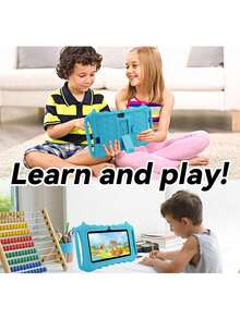 Qetupa Q8 Dual Handgrip Children's Tablet, 7-Inch Kids Tablet, Android 13/MTK6737 Quad-Core 1.3GHz/3GB RAM 32GB Storage/2.4G WiFi/Bluetooth/1024x600 IPS Display/GMS Services/Parental Control/3500mAh Battery/2MP+5MP Camera, With Shockproof Protective Case, For Education & Gaming (Adapter Not Included) - Blue - View 7