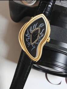 The 2025 New Irregular-Shaped Quartz Watch Blends The Retro Millennium With The Distortion Of The Millennium, Featuring Niche Art And A High-End Feel, Making It A Perfect Gift For Fashionable Men's Wristwatches - PT3287L - 查看 3