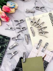 10pcs/20pcs/30pcs/50pcs Durable Stainless Steel Garden Clips, Super Grip Strength With 2-Inch Wide Opening - Rust-Resistant For Outdoor Use, Suitable For Securing Mesh - Multicolor - View 5