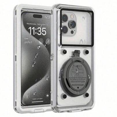 Funda impermeable universal para teléfono de 17,5 cm - Pantalla táctil con soporte, a prueba de golpes y caídas - Se adapta a todos los teléfonos inteligentes - Regalo perfecto para entusiastas de los deportes acuáticos