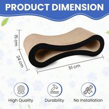 Scratcher Board, Durable Cardboard Scratching Pad With Catnip Indoor Cats, Large - Initial - View 6