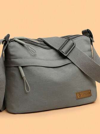 1 st vattentät axelväska, 1 st unisex casual nylon axelväska med justerbar rem, vattentät dragkedja, enaxlad axelväska med flera fickor, enfärgad, polyesterfoder, lämplig för shopping, plånbok, handväska, unga kvinnor, universitetsstudenter, nygifta, kontorsdamer. Perfekt för kontor, universitet, arbete, affärer, pendling, utomhusaktiviteter, resor och vandring