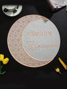 1件装桌垫 - 桌布 - 隔热垫 - 餐盘装饰 - 花瓶套 - 防水 - 月牙形 - 非常适合节日派对 - 彩色 - 查看 7