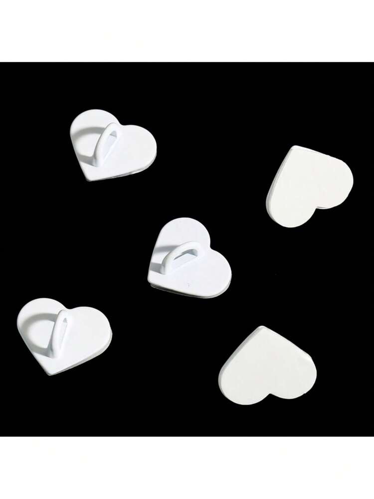 5个光滑金属心形不干胶贴纸，20毫米，DIY珠宝及配件，V1032 - 愛心貼扣 - 查看 9