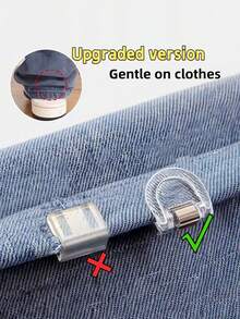 2/4/6pcs Invisible Leg Shortener Clips, Prevent Pants Legs From Dragging On The Ground, Hidden Seamless Leg Fixing Device, Suitable For Jeans And Pants, Waterproof, Portable - Multicolor - View 3
