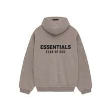 Essentials Pullover Hoodie 'Stretch Limo' SS22 Black Loose Drop Shoulder Hooded Sweatshirt,Vintage Flocking Craftsmanship Combined With Modern Breathable Technology,Warm Cotton Flocking,Loose Urban Functional Wear,High-End Cotton To Create An Urban Street - 石楠灰 - 查看 1
