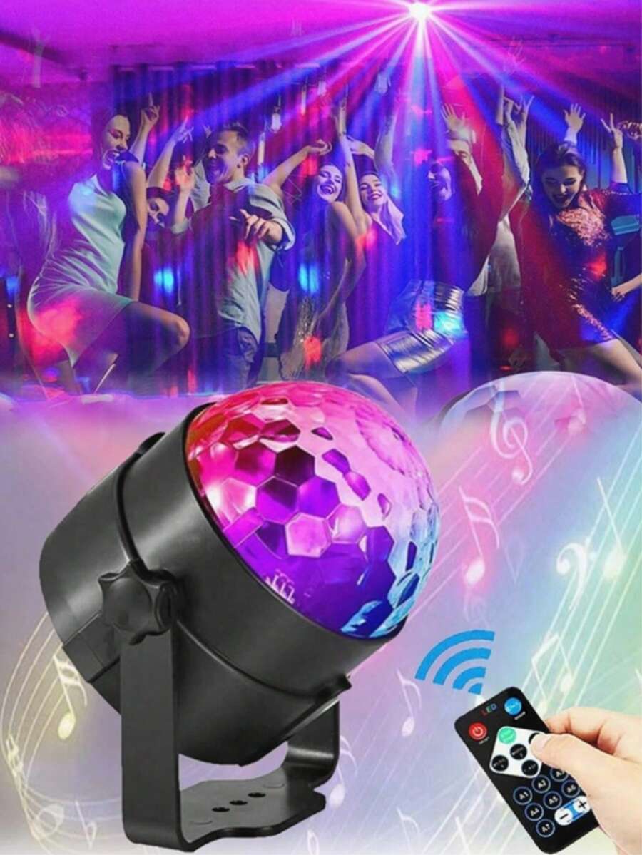 Colorful LED Mini Stage Light - USB Powered, Rotating Magic Ball For KTV & Christmas Deco