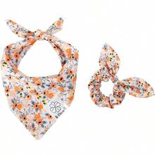 Dog Bandanas And Matching Scrunchie Set Girl Cute Flower Dog Scarf Bibs Pet Bandana With Bow Tie For Small Dogs Puppy Owner Spring - Smallsetof1 - Xem 1