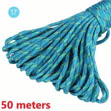 10/100m/Pack Neon Camouflage Multi-Color 7-Strand Core Paracord For Tent, Camping, Emergency, Outdoor Use. Versatile Utility Rope For Leash, Lanyard, Bracelet, Clothes Line - 50 Meters - View 26