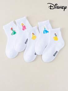 Disney 1/5 Đôi tất cao đến đầu gối kiểu công chúa dễ thương cho bé gái, họa tiết nàng tiên cá, hoạt hình Hàn Quốc, tất ngắn thoáng khí mùa đông cho bé trai và bé gái, kiểu dáng dễ thương, phù hợp với phong cách ngọt ngào, họa tiết hoạt hình đáng yêu, tất học sinh thoáng khí thời trang thường ngày, phù hợp để mặc hàng ngày, đi học, làm quà tặng ngày lễ - Nhiều màu - Xem 4