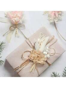 12pcs Mini Artificial Flowers With & Pink Feather-Like Petals - Realistic Fake Blooms With Ruffled Edges, Durable Plastic Indoor/Outdoor Decor For Weddings - Multicolor - View 5