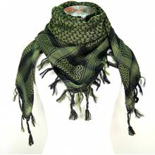 Premium Shemagh Neck Scarf, Fashionable Accessory - Orig - Red/Black - View 2