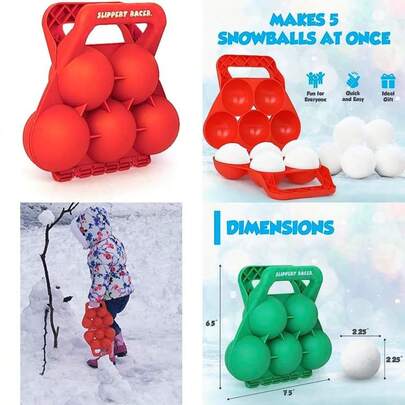 Slippery Racer Grande XL Tubo Inflable Comercial de Nieve Trineo(Rojo -)