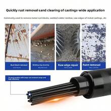 Air Needle Descaler Attachment Air Chisel Hammer Removes Paint & Rust - Black - View 3