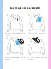 4 piezas Parches con diseño de cremallera para planchar, parches bordados para coser, adecuados para mochilas, vaqueros, chaquetas, manualidades DIY en ropa, zapatos, bolsos, etc. - Blanco y Negro - Ver 8