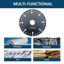 4-1/2 Inch Universal Diamond Blade For 7/8 Inch Arbor Angle Grinder - All-Purpose Segmented Steel Core Cut Off Wheel, Compatible With Rebar Sheet Metal Angle Iron Stainless Steel, Brick Ceramic Tile Granite Marble Circular Saw Blade - Black - View 5