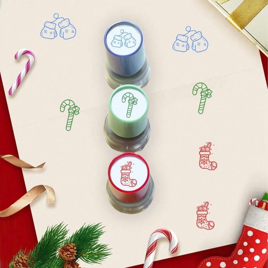 Decorative Stamps, Interesting Patterns, Can Be Used For Christmas Themed Stamping, Snowflake, Gloves, Socks Gift Box, Bow And Other Decorative Patterns - Qc25mm - View 1