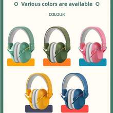 1pc Multi-Functional Noise-Proof Ear Muffs, High Density Memory Foam Lining, Adjustable Headband, Soft Ear Pads, Suitable For Airplane Travel, Drumming Practice, Library Study, Fireworks/Concerts, Family Travel (Pink/Blue/Mint Green/Military Green/Black/Pink) - Multicolor - View 2