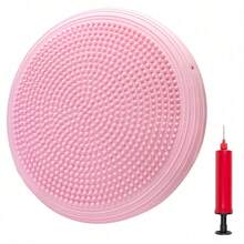 Texture Inflatable Yoga Balance Mat - PVC Fitness Mat, Strengthens Core Strength, Balance, And Ankle Stability, Suitable For Home Use - Pink - View 6