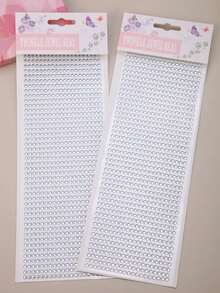 2080 Diamonds,2pcs Acrylic Rhinestone Stickers, 3mm, Multi Colors, Round & Triangular Shape, For Face & Hair Diy Decoration It Can Be Adapted To Music Festival Makeup, Stage Performance Styling, Internet Celebrity Photo Shooting, Daily Commuting Atmosphere Decoration, And Even Nail Art And Mobile Phone Case DIY. Let Your Creativity Run Wild~ - trắng - Xem 9