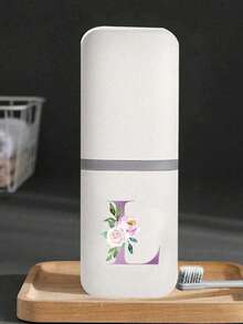 Estojo Portátil para Escova de Dentes com Estampa Floral Roxa A-Z, Mantenha sua Escova de Dentes Limpa e Pronta para Levar! Porta-Escovas de Dentes de Viagem, Tampa Portátil para Copo de Escova de Dentes, Adequado para Viagens, Camping, Viagens de Negócios e Escola, Copo Multiuso para Escova de Dentes, Copo de Lavagem de Viagem, Kit de Armazenamento de Escovas de Dentes e Artigos de Higiene, Caixa de Armazenamento Minimalista para Artigos de Higiene, Itens Essenciais de Viagem, Acessórios de Banheiro, Itens Domésticos e Suprimentos de Armazenamento