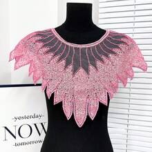 Corpetto in rete ricamato pesante con paillettes e applicazioni di perline, abiti da donna, costumi da performance, abiti, accessori in pizzo - Multicolore - Visualizzare 24