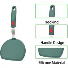 Tenta Kitchen - Espátula de silicona para panqueques para cocinar y hornear espátulas de huevo de goma resistentes al calor de 800 °F espátula redonda verde - Esptularedondaverde - Ver 2