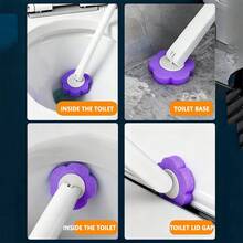 FOBIANJIE Disposable Toilet Brush With 12/36/48pcs Cleaning Agent Refills, Disposable Toilet Brush With Cleaning Agent For Bathroom Cleaning, Toilet, Sink, Bathtub, Floor - Multicolor - View 9