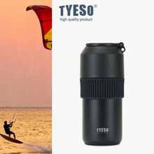 TYESO 900-1000/350-680 Ml Thermal Bottle, Available In Two Sizes. Keeps Drinks Cool Inside, Maintaining The Temperature Of Hot Or Cold Beverages For Up To 24 Hours. Ideal For Physical Activities, Sports, Work, School, Birthday Gifts, And Christmas Presents. - 所以 - 查看 13