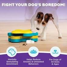 Outward Hound By Nina Ottosson Dog Tornado Treat Puzzle Dog Toy, Level 2 Intermediate, Blue,1Count(Packof1),DogTornado(YellowandBlue) - DogTornado (Vàng và Xanh) - Xem 3