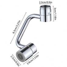 Basin Faucet Extender, U-Shaped Basin Faucet Robotic Arm, Single/Dual Speed Mode Water Outlet, Splash-Proof Nozzle, Aerator.