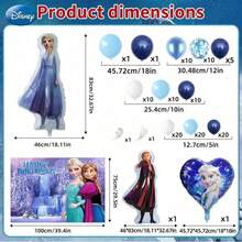 123Pcs Frozen Theme Birthday Decoration Set Background Cloth Latex Ball Home Decor Balloon Set - Multicolor - View 3
