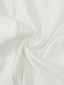 LuminousWealth 女士优雅长袖纽扣衬衫 - 无弹力，经典领型，四季皆宜，日常时尚，适合新年、节日、派对等场合，白色春季款 - 白色 - 查看 6