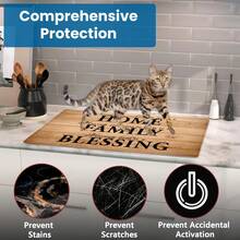 Home Family Blessing Stove Top Rubber Cover For Electric Stove, 28x20.5" Protective Pad, Induction Cooker Glass Ceramic Cooktop Protector, Heat Resistant Anti-Scratch Non-Slip Stovetop Cover, Coffee Mat, Kitchen Extra Counter Space - 家 - 查看 9