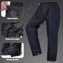Impermeables para Moto con Desmontable Capucha, Impermeables para Lluvia para Adulto, Poncho de Lluvia para Mujeres y Hombres, Chubasquero Reflectante Motociclista, Con Fundas de Zapatos(Verde-XXXL) - Multicolor - Ver 8