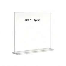 6 chiếc giá đỡ biển hiệu bằng acrylic 4"X6" (khoảng 10 X 15 cm) - Giá đỡ trưng bày thực đơn hình chữ T trong suốt để bàn - Giá đỡ ảnh/tờ rơi hai mặt cho văn phòng, cửa hàng, nhà hàng, khách sạn - trong suốt - Xem 16