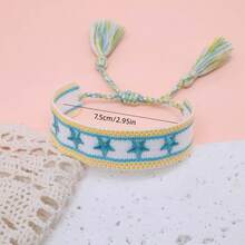 1pc Embroidered Pentagram Handmade Braided Bracelet - Multicolor - View 7