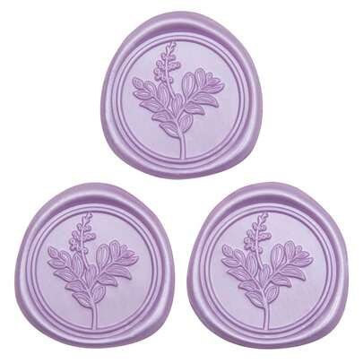 60 Pcs Lilac Wax Seal Stickers, Wedding Invitation Accessories Envelope Stickers - Peferct For Wedding Accessories, Gift Box Craft Wrapping, Christmas Cards Envelope Seals,Lilac