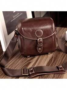 Vintage Camera Bag | Durable Large Capacity Mirrorless Camera Bag For Photography Enthusiasts, Suitable For Konica, Canon, CCD, Cameras, PU Leather Retro Shoulder Bag, Multi-Functional Compartments And Protective Lining, Applicable For Street Photography, Daily Use, Outdoor Shooting And More Scenarios Charger Case Charger Bag Packing Cubes For Women For Men Digital Bag - Multicolor - View 9