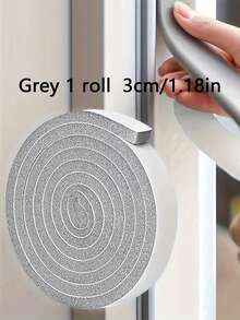1/2/3Rolls Door Window Sealing Strips Self-Adhesive Insulation Foam Tape Sponge Door Gap Soundproof And Dustproof Windproof Plastic Steel Window Self Adhesive Type Sound-Proof Door Window Foam Noise Insulation Excluder - Multicolor - View 12