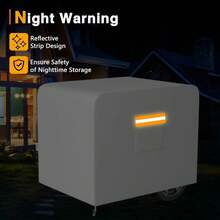 Generator Cover, 32L 24W 24H Heavy Duty Waterproof 420D -Weather Generator Cover With Storage Compatible With Most Generators 5000-10000 Watt (Gray) - Gray - View 8