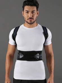 VBOSI Women Men Adjustable Breathable Back Support Posture Corrector With Metal Stays - Black - View 3
