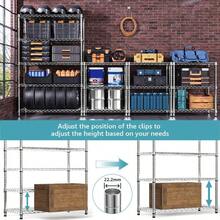 5 - Shelf Storage Shelves, Wire Shelving Heavy Duty Metal Storage Shelving Unit Adjustable Garage Shelving Rack Pantry Kitchen Black, 5 Tier, 17. Inch Dx 47.2 Inchx 76. Inch H - 五層置物架,尺寸:深 17.7 英吋 x 寬 47.2 英吋 x 高 76.7 英吋 + 鍍鉻 - 查看 4