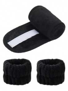 3pcs/Set Headband & Wristbands, Suitable For Face Washing, Cleansing, Makeup Application, Makeup Removal, Travel, Fits All Skin Types - Multicolor - View 25