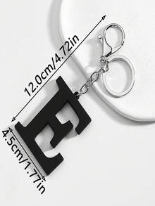1pc Fashion Exaggerated English Letter Acrylic Unisex Keychain, Couples Accessory, Holiday Backpack For School Halloween Accessories Teachers Day Christmas Gift Ideas Bag Accessories Lanyards With Id Holder Car Accessories Bag Charms - Silver - View 15