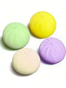 1/2/3/4pcs Dumpling Squeeze Toy, Dumpling Stress Ball, Steamed Bun Squeeze Toy Stress Ball, Adult Gift With Steamer - Multicolor - View 6
