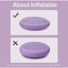 Texture Inflatable Yoga Balance Mat - PVC Fitness Mat, Strengthens Core Strength, Balance, And Ankle Stability, Suitable For Home Use - Purule - View 2