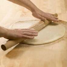French Rolling Pin (17 Inches) U2013WoodenRoll Pin For Fondant, Pie Crust, Cookie, Pastry, Dough U2013Tapered Design &Amp; Smooth Construction - Essential Kitchen Utensil - ColorB - 查看 4